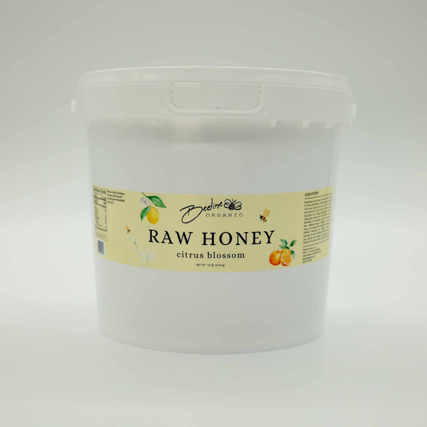 Raw Honey Citrus Blossom 1 Gallon Bucket