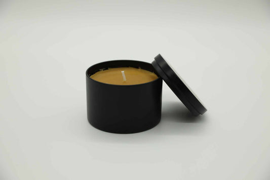Beeswax Candle Black Jar