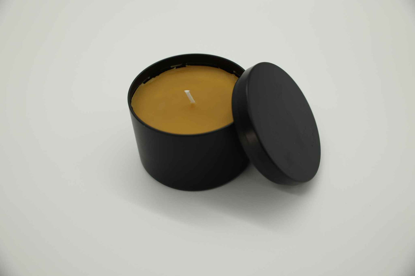 Beeswax Candle Black Jar