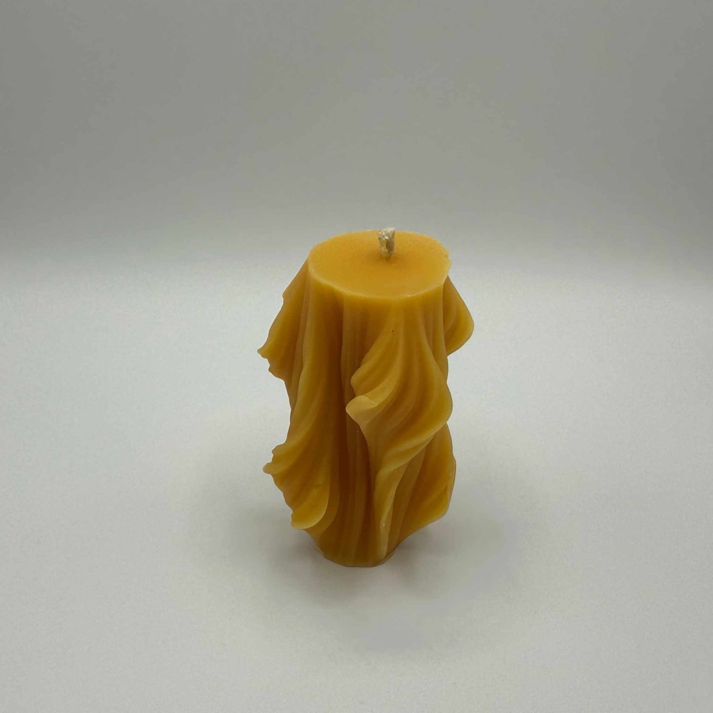 Beeswax Candle Carved
