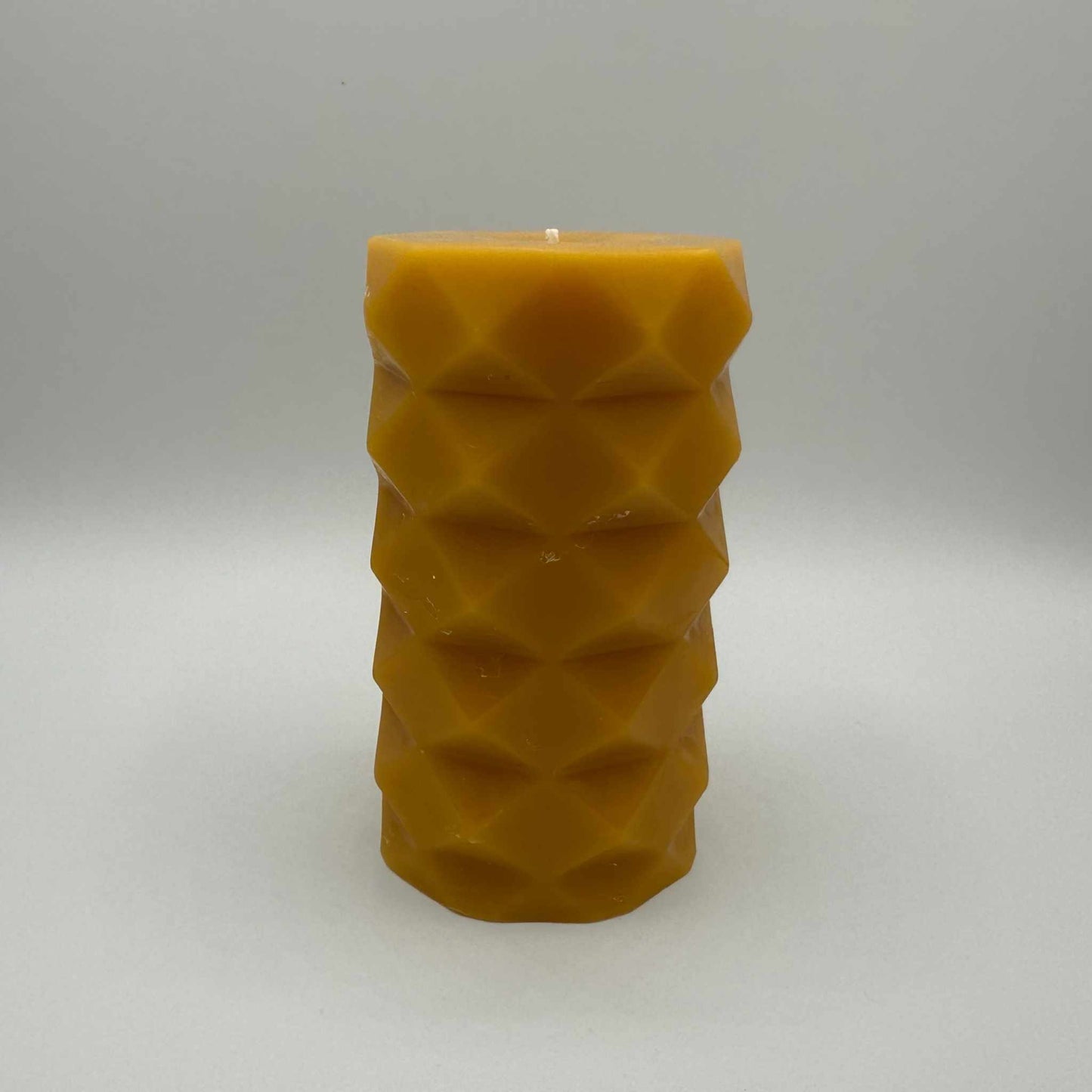 Beeswax Candle Carved Cylinder