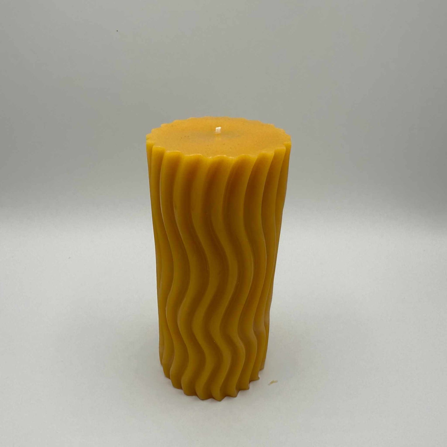 Beeswax Candle Carved Cylinder
