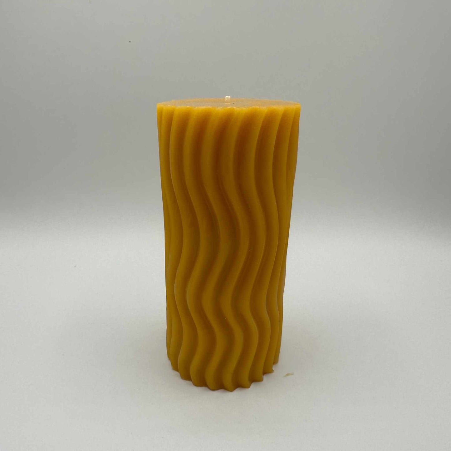 Beeswax Candle Carved Cylinder
