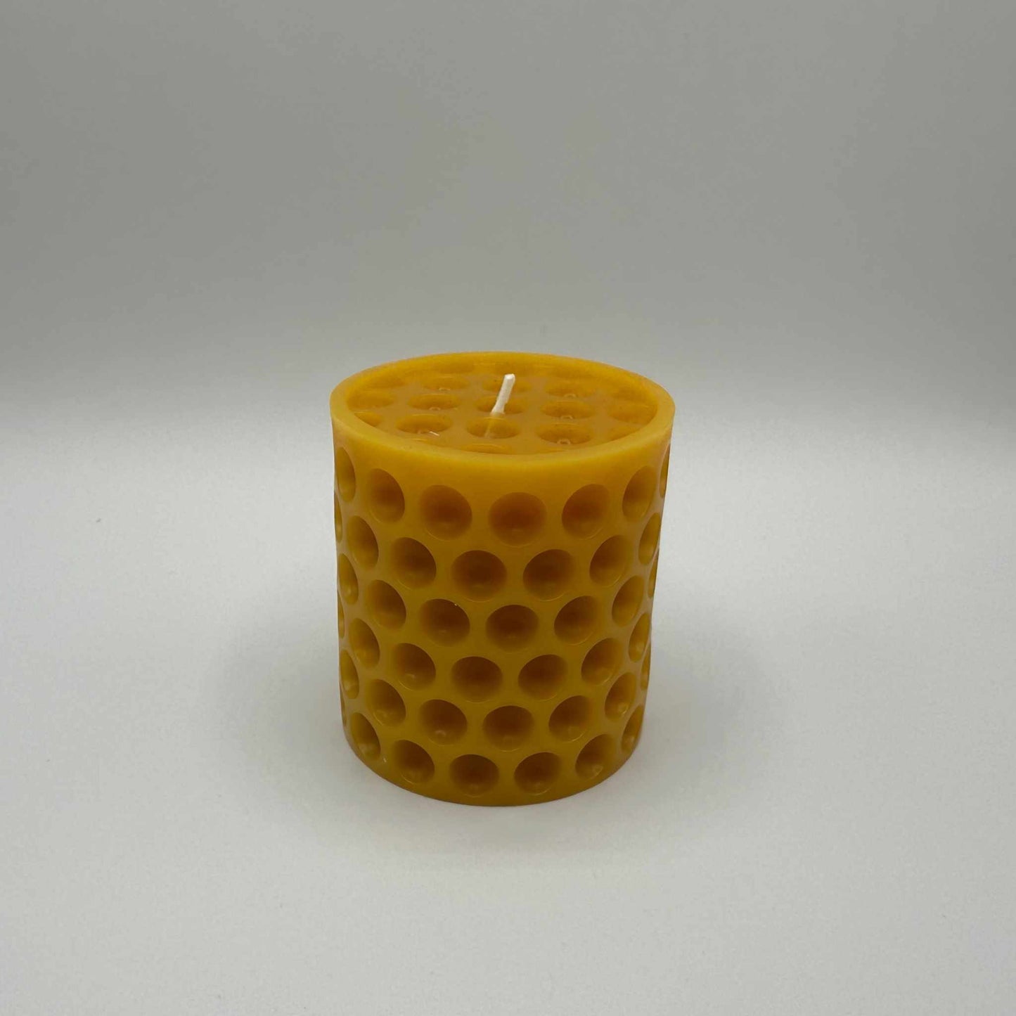 Beeswax Candle Carved Cylinder