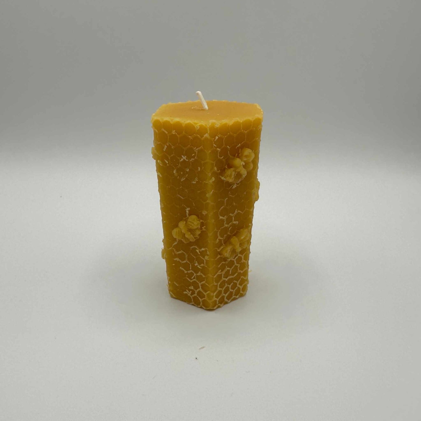 Beeswax Candle Carved Hexagon Cylinder