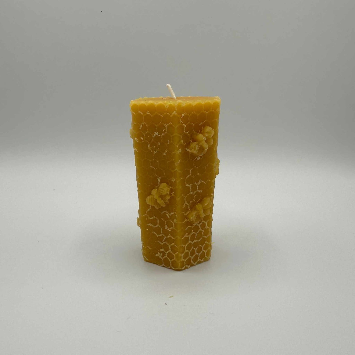 Beeswax Candle Carved Hexagon Cylinder