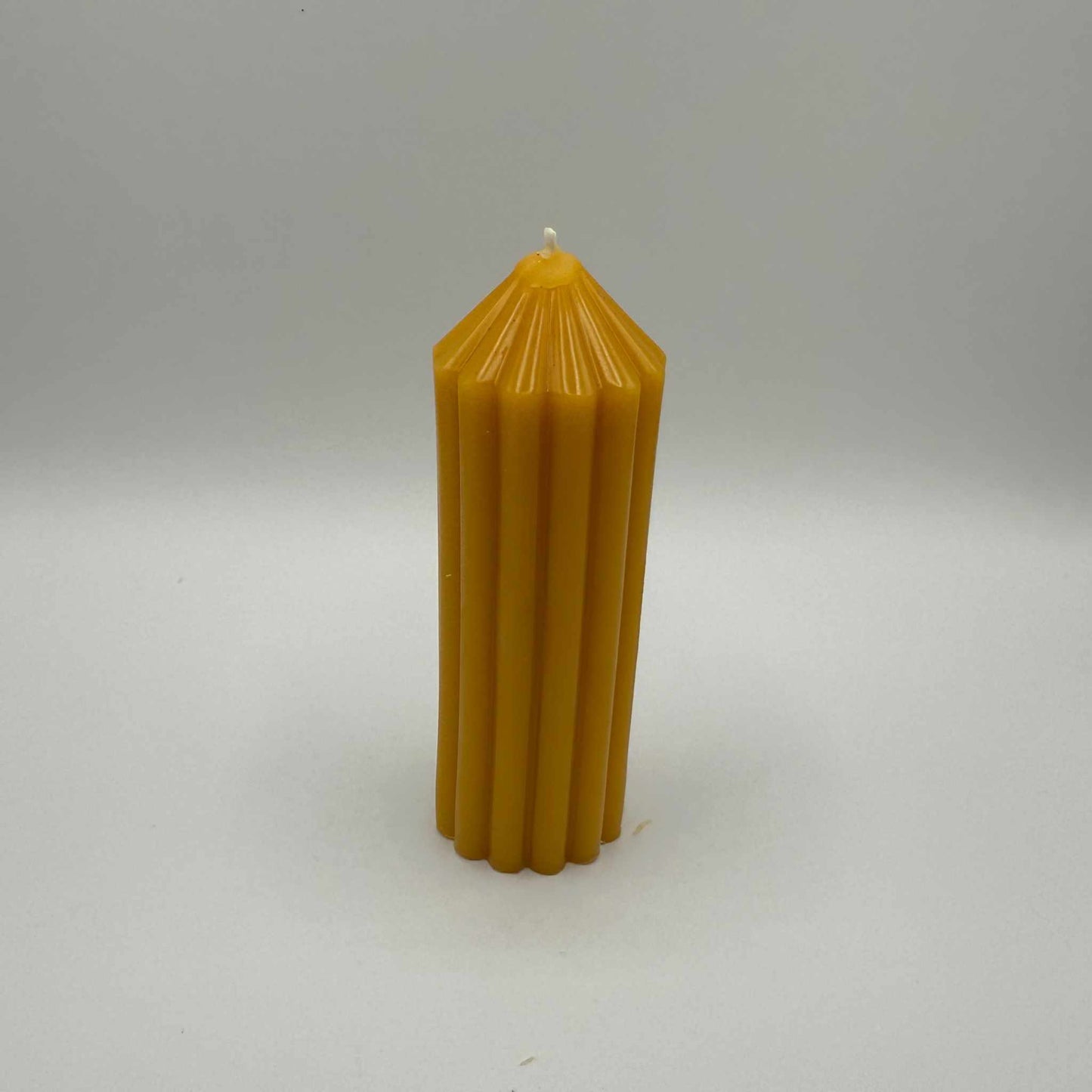 Beeswax Candle Carved Cylinder