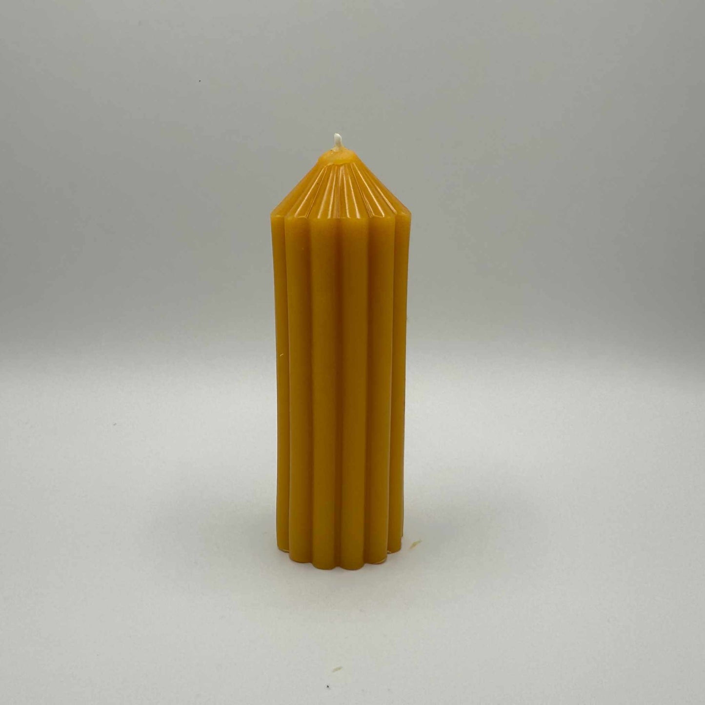 Beeswax Candle Carved Cylinder
