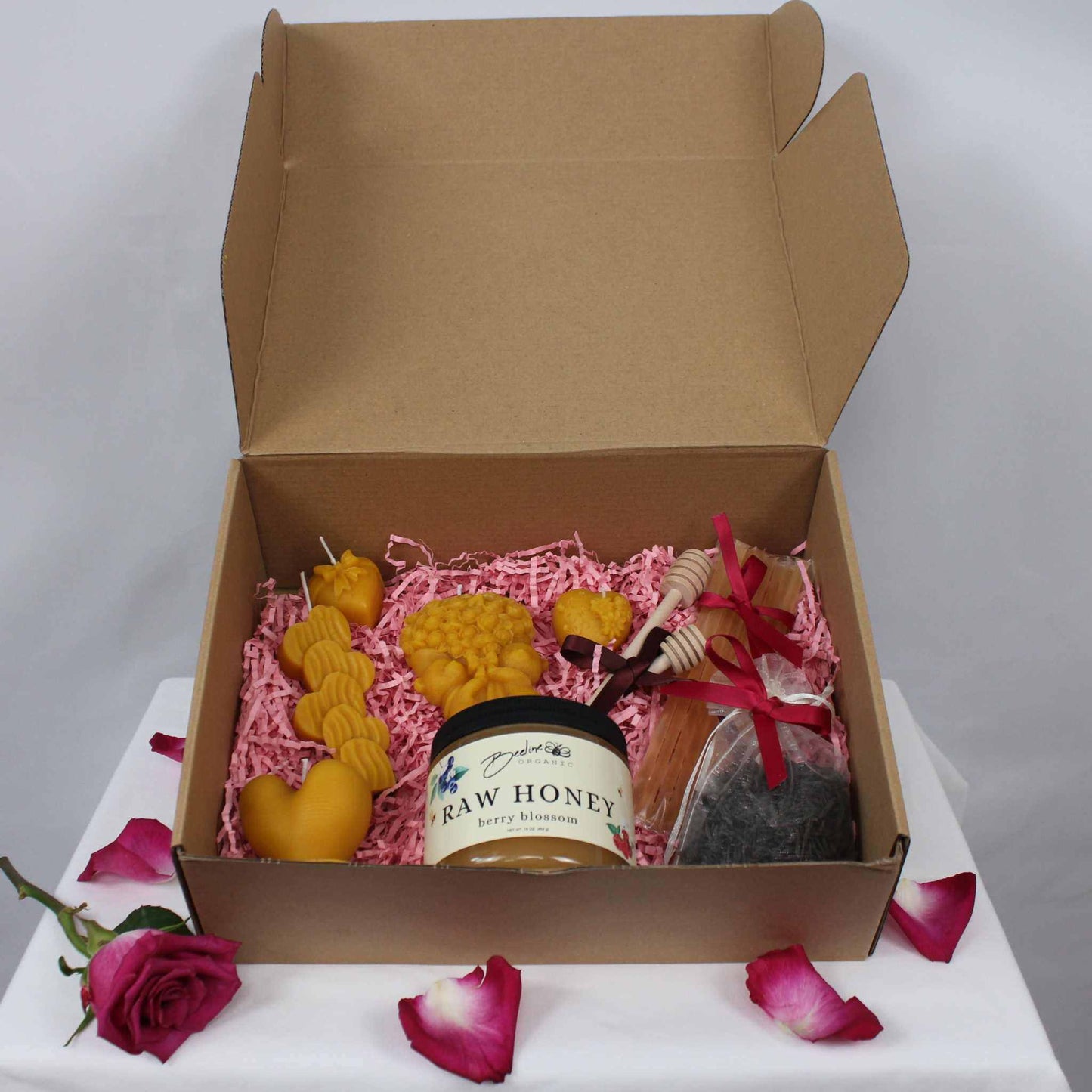 Valentines Day Gift Set with Honey essential products