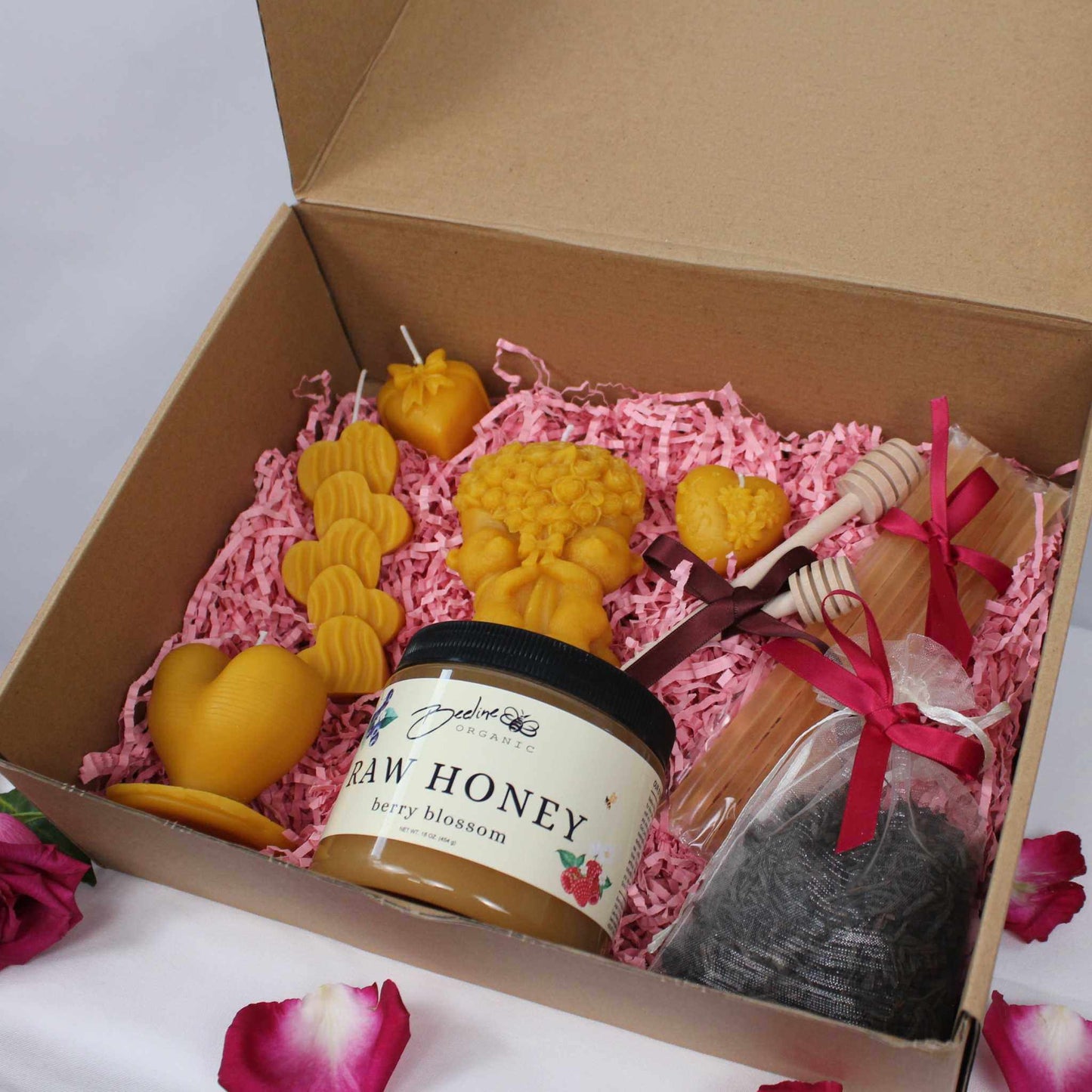 Valentines Day Gift Set with Honey essential products