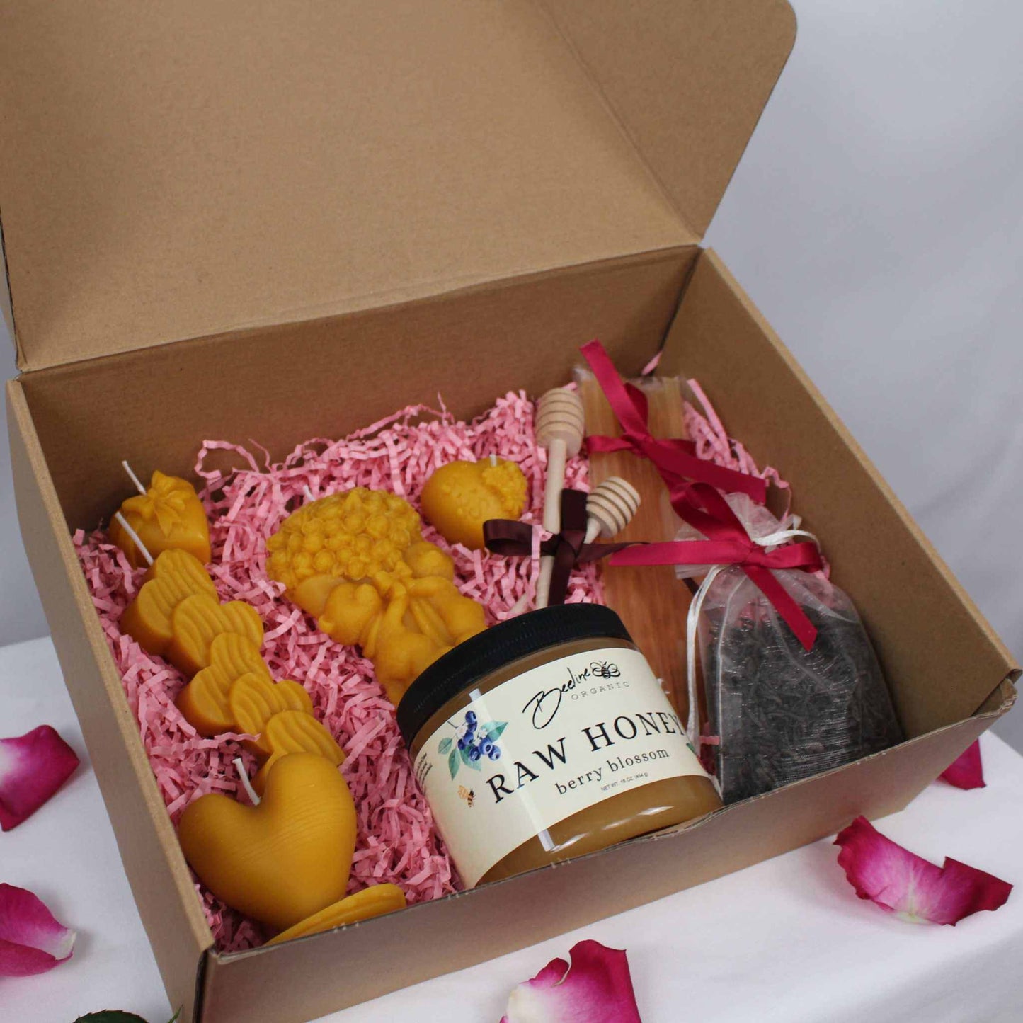 Valentines Day Gift Set with Honey essential products