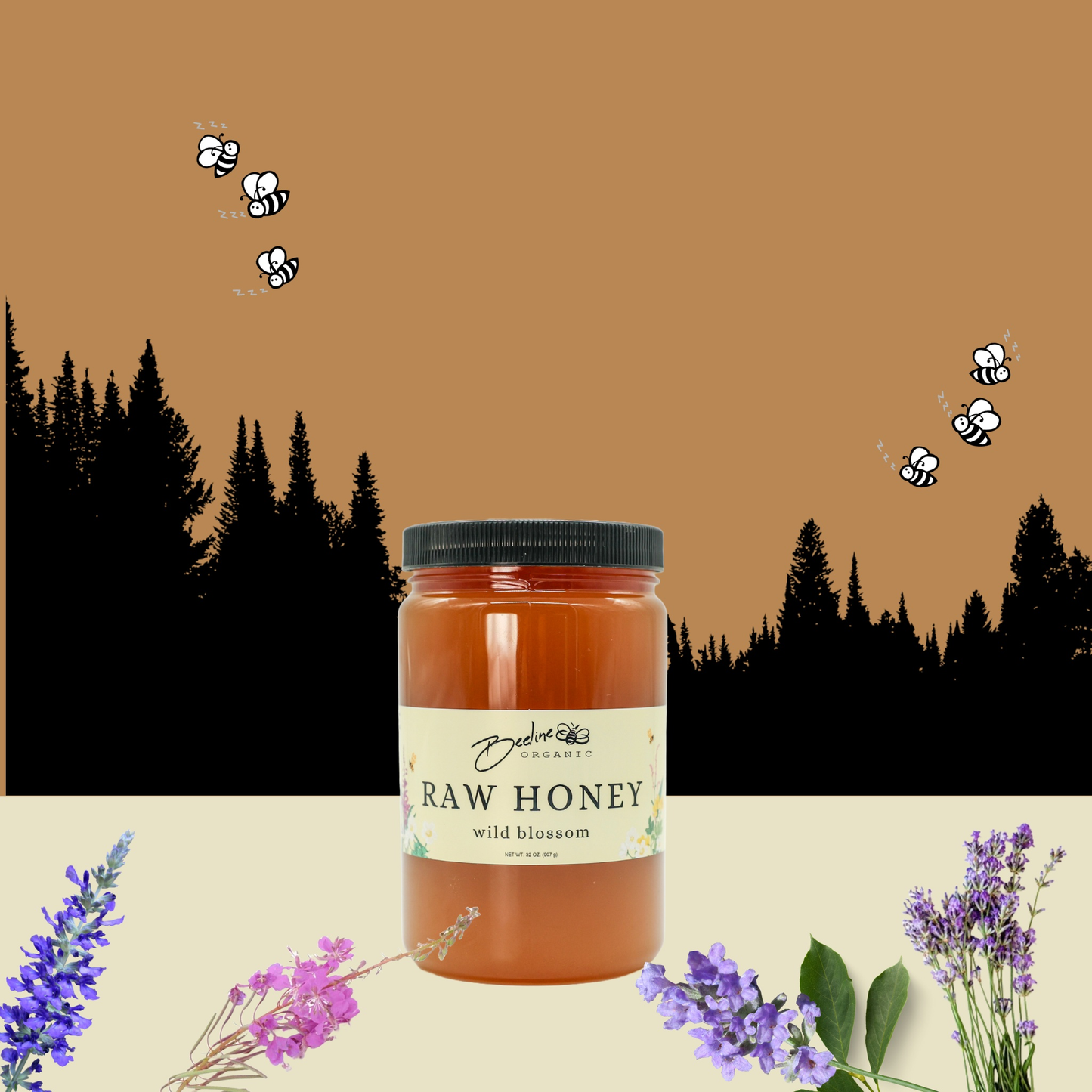 Raw Honey Jar Wild Blossom 32oz.