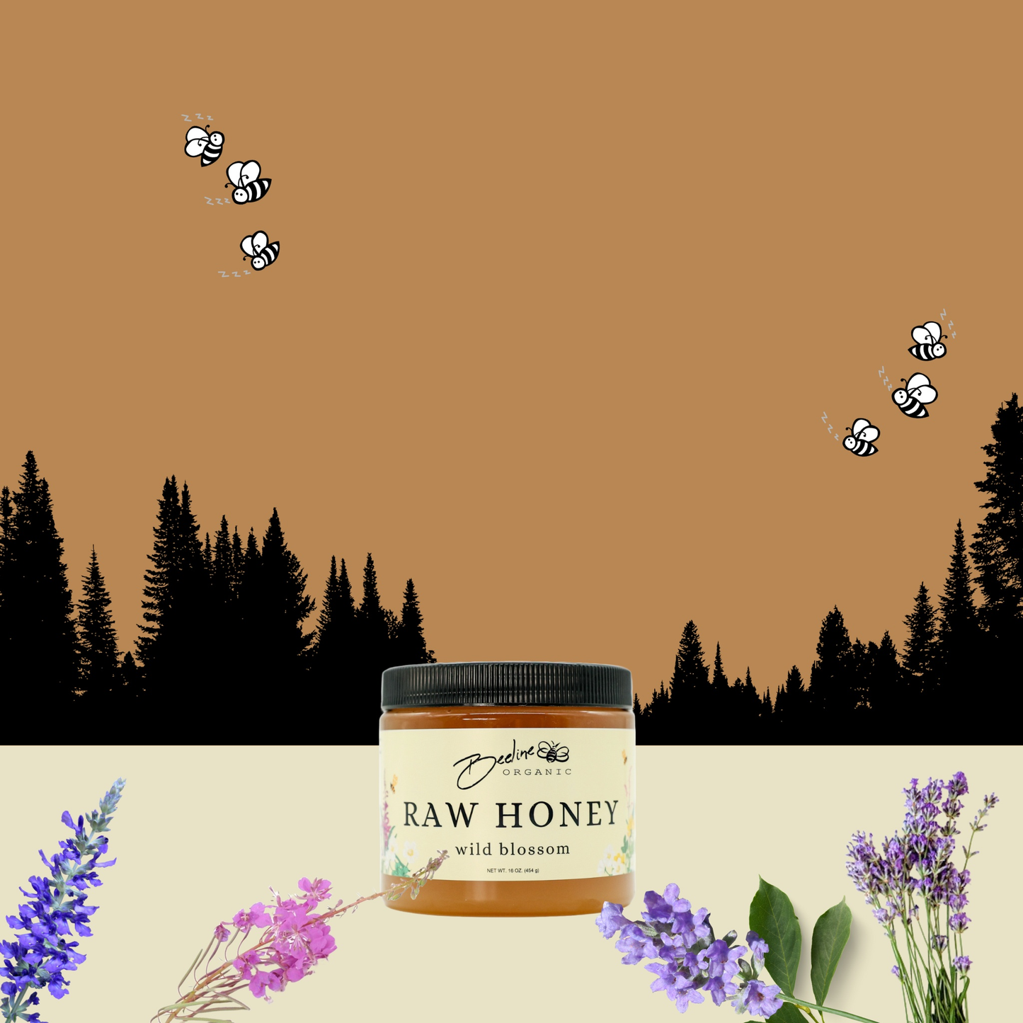 Raw Honey Jar Wild Blossom 16oz