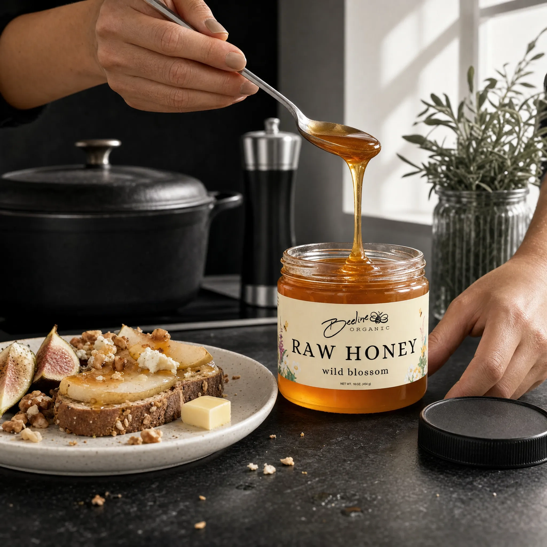 Honey-Drizzled Pear & Fig Toast