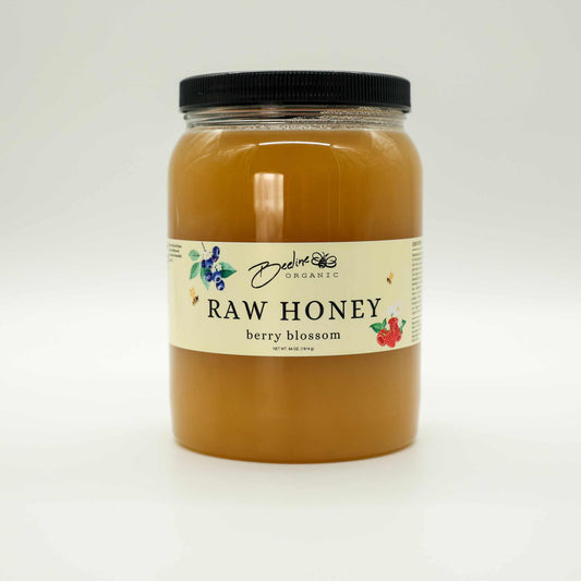 Berry Blossom Raw Honey Jar 64oz.