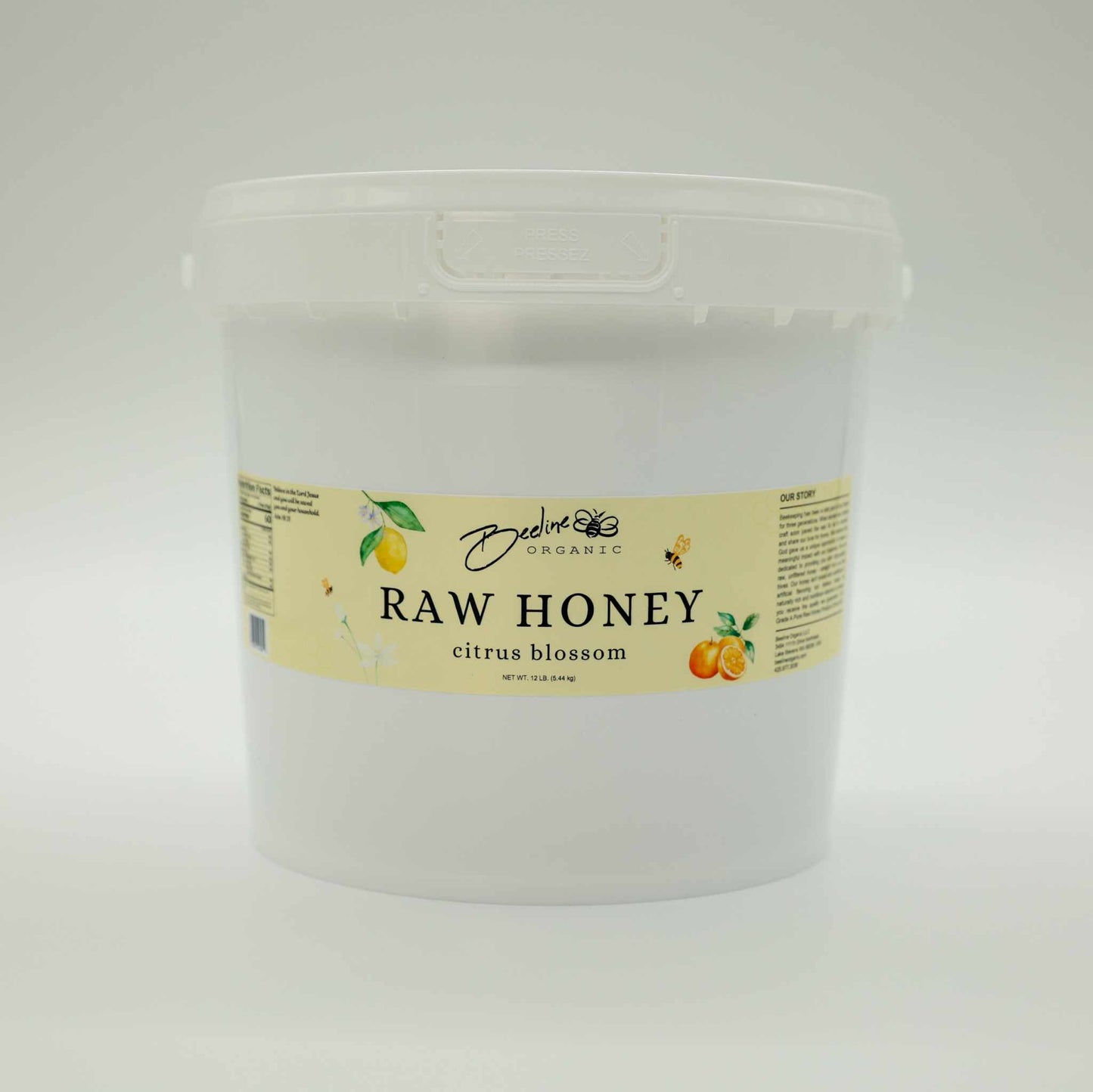Citrus Blossom Raw Honey 1 Gallon Bucket