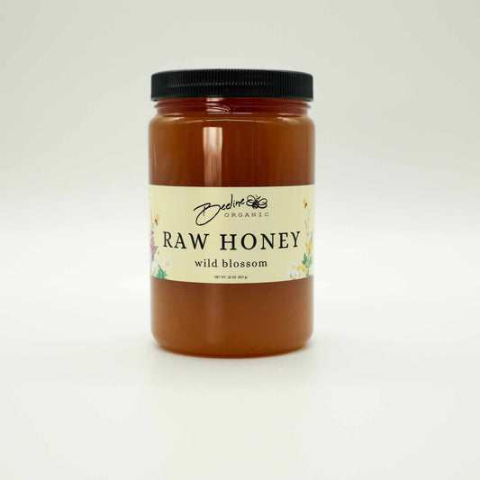 Wild Blossom Raw Honey Jar 32oz.