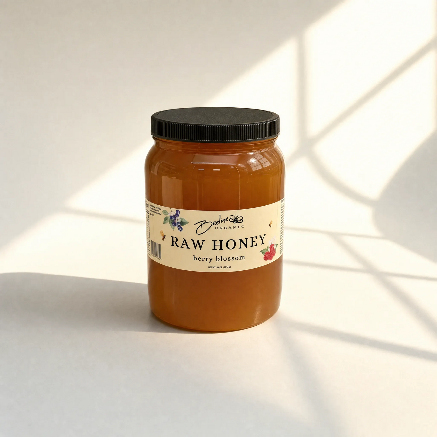Raw Honey Jar Berry Blossom 64oz.