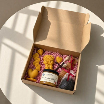 Valentines Day Gift Set with Honey essential products