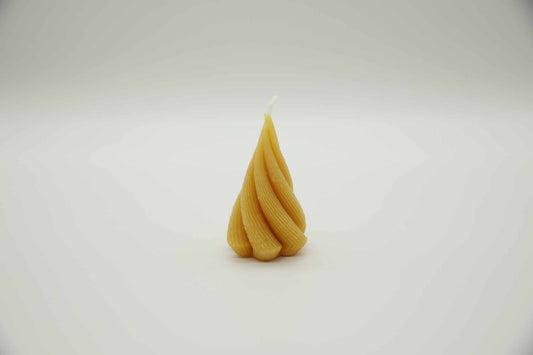 Beeswax Candle Swirl Small