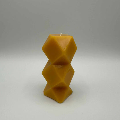 Beeswax Candle Carved