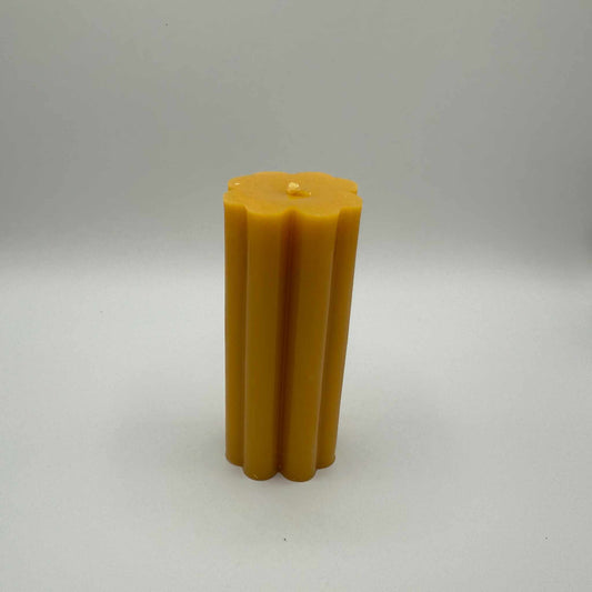 Beeswax Candle Carved Cylinder