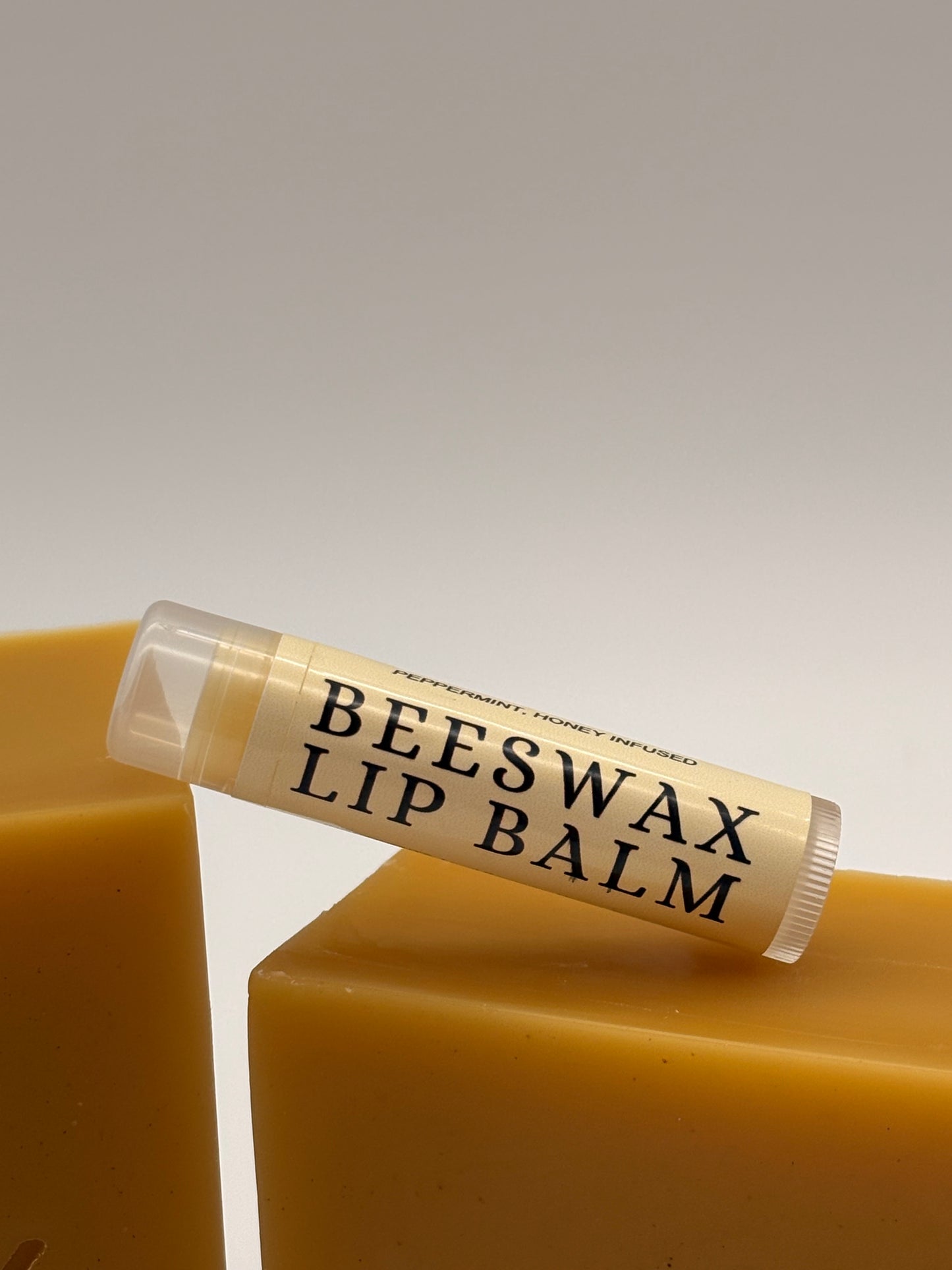 Handmade Peppermint Beeswax Lip Balm | Honey Infused | Beeline Organic