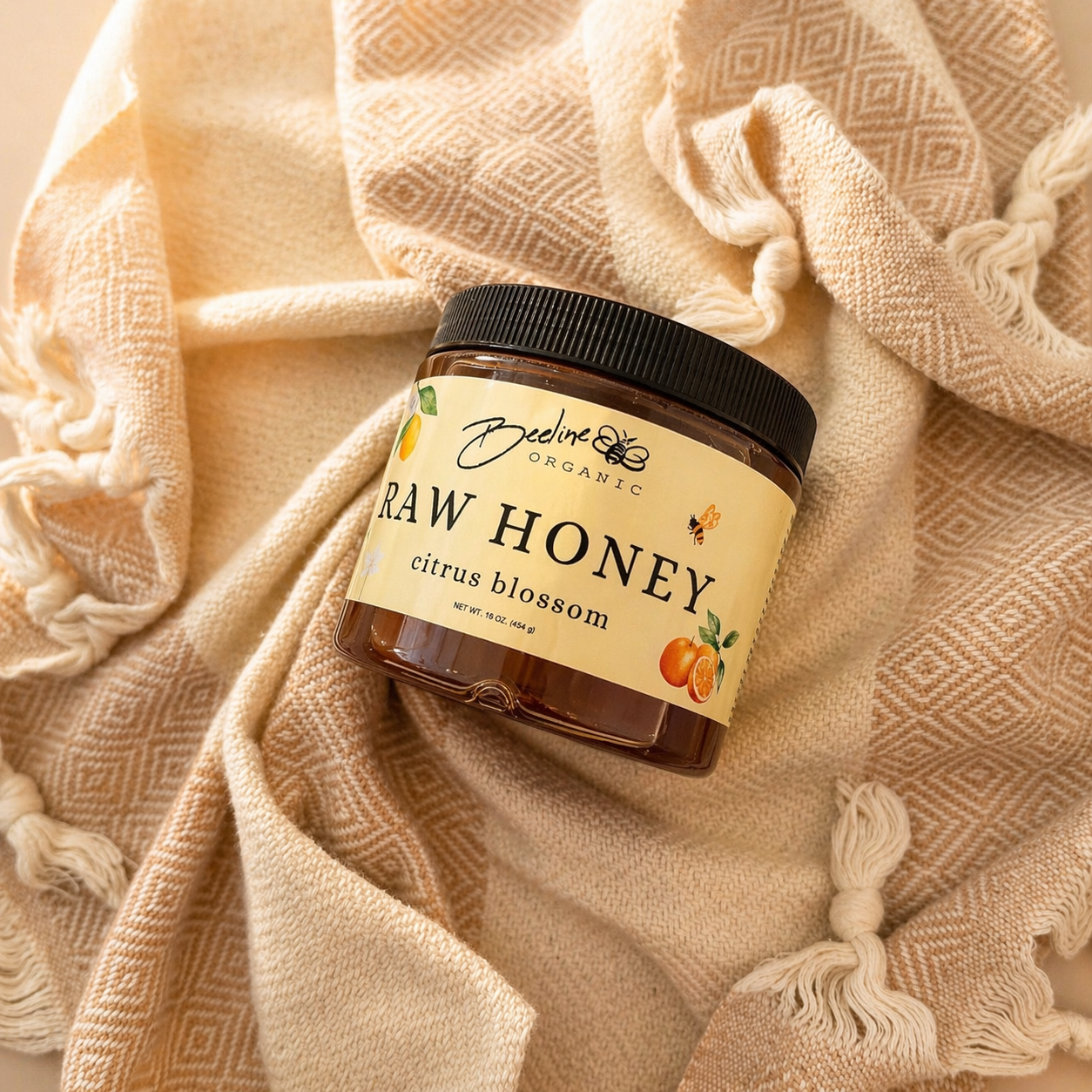 Raw Citrus Blossom Honey - 16oz Unfiltered Orange & Lemon Blossom