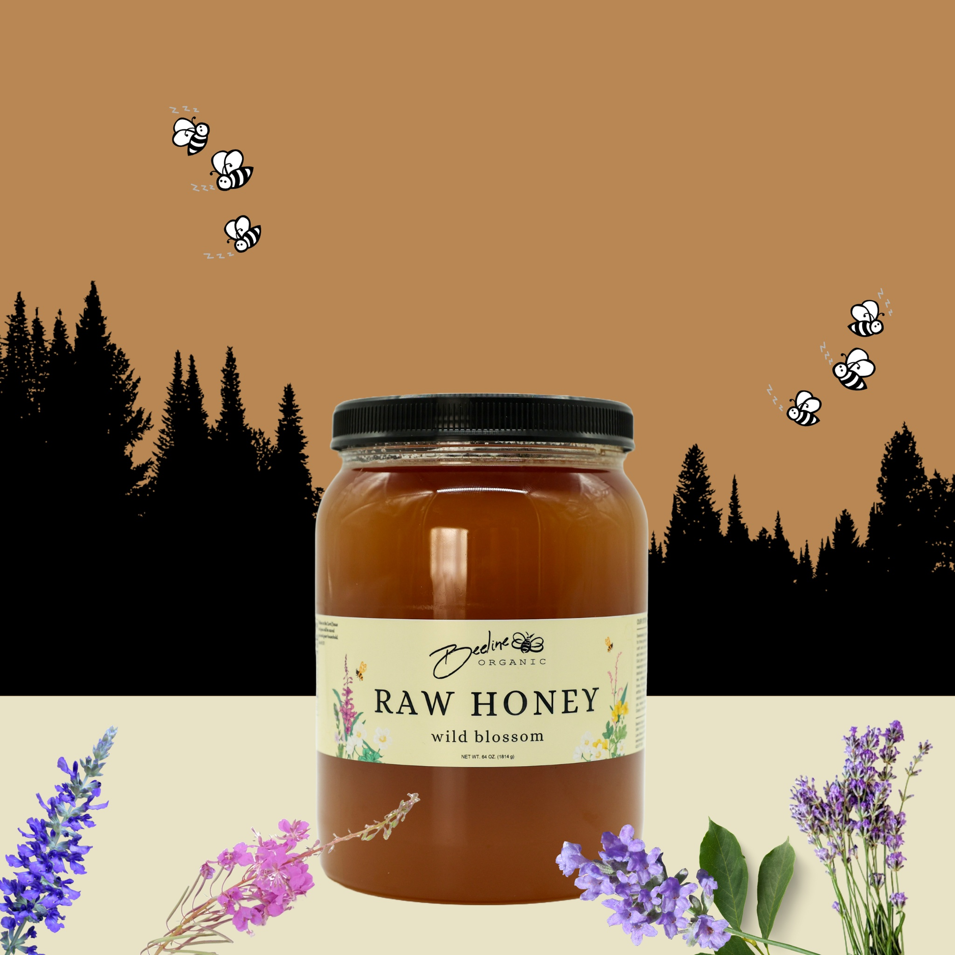 Raw Honey Jar Wild Blossom 64oz.