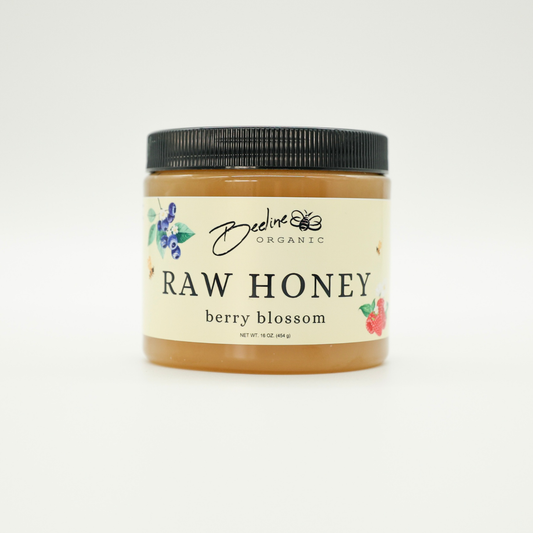 Berry Blossom Raw Honey Jar 16oz.