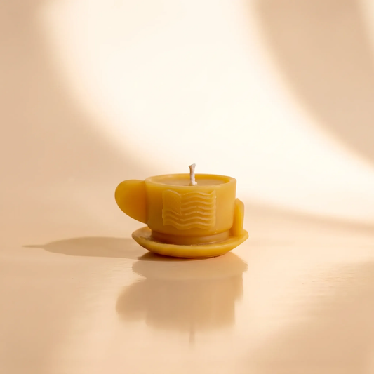 Beeswax Teacup Candle