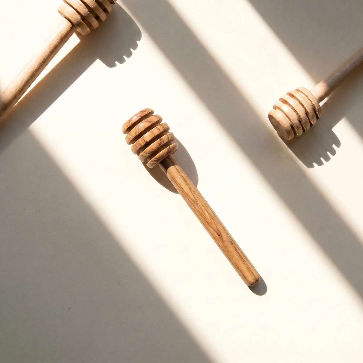 Beeline Organic honey dipper stick short and long handle — wood honey serving accessory