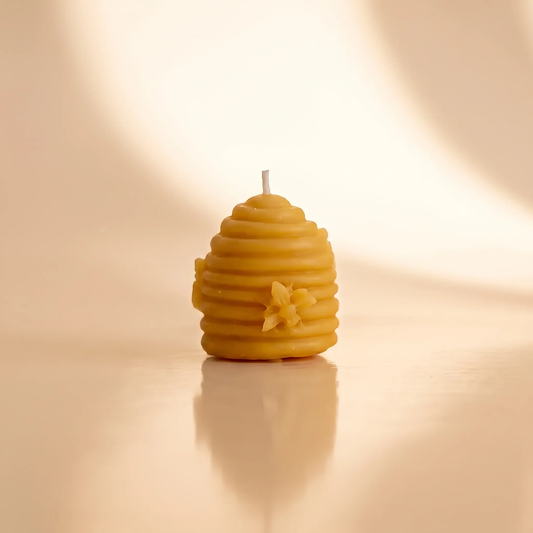 Beeswax Skep Hive Candle Small
