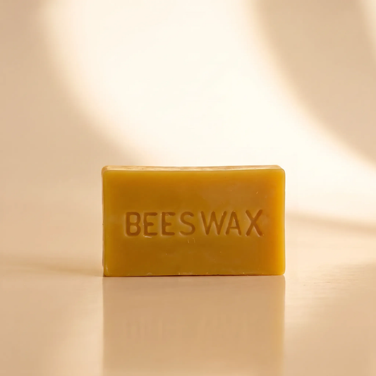 Natural beeswax brick — pure raw Washington beeswax from Beeline Organic hives minimally filtered no additives