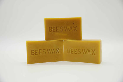 Pure beeswax brick detail — Washington-grown minimally filtered raw beeswax from Beeline Organic