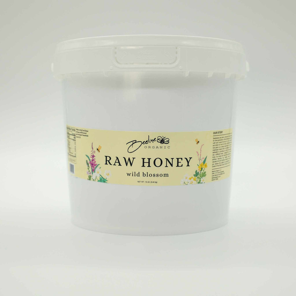 Beeline Organic wild blossom honey 1 gallon — bulk best value unfiltered raw wildflower honey from Granite Falls WA
