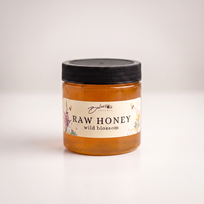 Beeline Organic raw wild blossom honey 4oz — single origin unfiltered fireweed blackberry lavender honey from Granite Falls WA