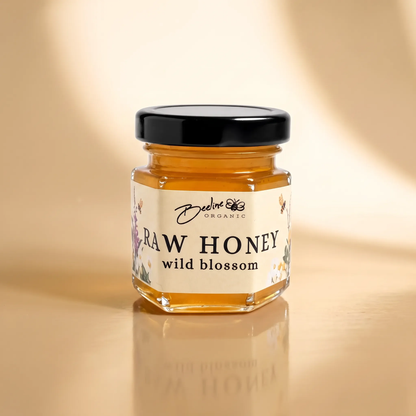 Beeline Organic raw wild blossom honey 1.5oz — single origin unfiltered wildflower honey from Washington State