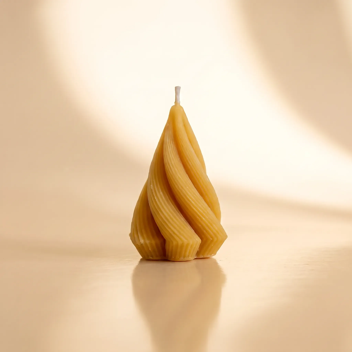 Beeswax Twisted Taper Candle (Large) — Long-Burning Pure Beeswax Taper
