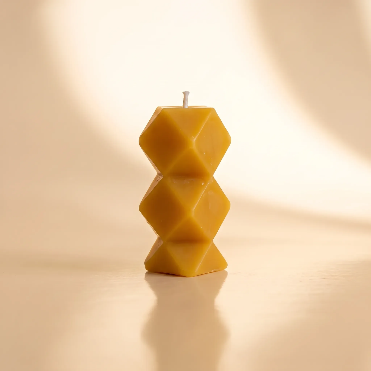 Beeswax Stacked Hexagon Tower Candle
