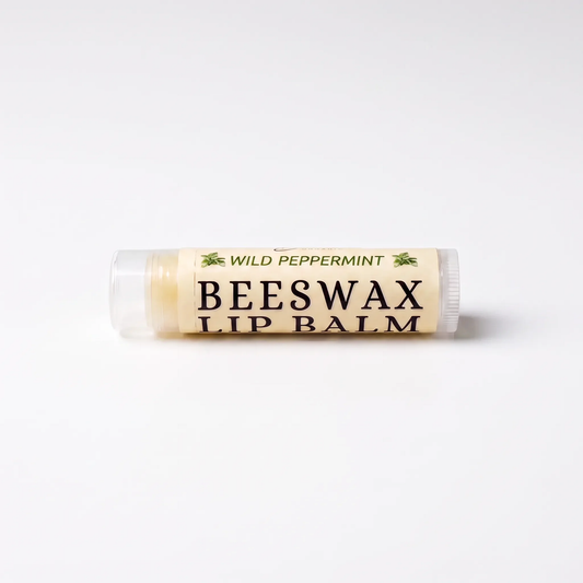 Handmade Peppermint Beeswax Lip Balm | Honey Infused | Beeline Organic