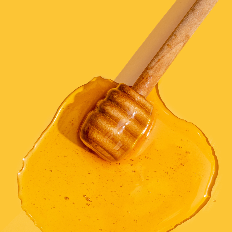 Wooden honey dipper stick gift set — natural wood honey accessory pairs with Beeline Organic honey jars